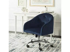 Fauteuil de bureau pivotant Amy Tufted - Hauteur réglable - OCH4500 - Bleu marine/Chrome - Safavieh