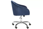 Fauteuil de bureau pivotant Amy Tufted - Hauteur réglable - OCH4500 - Bleu marine/Chrome - Safavieh