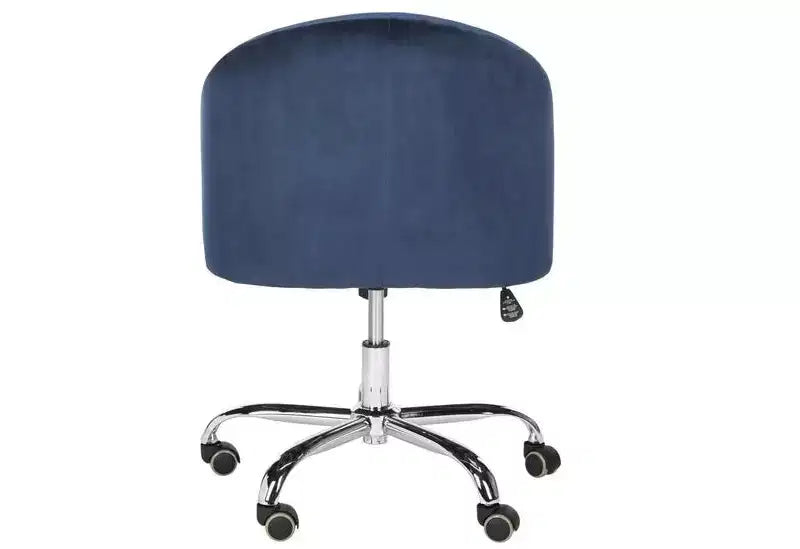 Fauteuil de bureau pivotant Amy Tufted - Hauteur réglable - OCH4500 - Bleu marine/Chrome - Safavieh