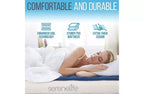 Matelas gonflable SereneLife EZ avec cadre et étui à roulettes, lit gonflable autogonflant pliable avec pompe intégrée, double