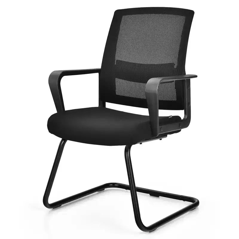 Costway Lot de 2/4/6/8/12 Chaises de Conférence Dossier en Maille Chaises de Bureau/Réception/Visiteur avec Support Lombaire
