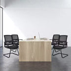 Costway Lot de 2/4/6/8/12 Chaises de Conférence Dossier en Maille Chaises de Bureau/Réception/Visiteur avec Support Lombaire