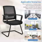 Costway Lot de 2/4/6/8/12 Chaises de Conférence Dossier en Maille Chaises de Bureau/Réception/Visiteur avec Support Lombaire