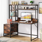 Bureau d'ordinateur Lantine de 55 pouces avec 2 tiroirs