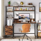 Bureau d'ordinateur Lantine de 55 pouces avec 2 tiroirs