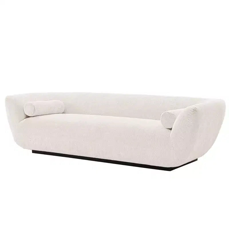 96.46 Ulka Canapé Contemporain en Tissu Bouclé avec Coussins - Manhattan Comfort