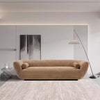 96.46 Ulka Canapé Contemporain en Tissu Bouclé avec Coussins - Manhattan Comfort