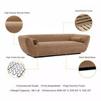 96.46 Ulka Canapé Contemporain en Tissu Bouclé avec Coussins - Manhattan Comfort