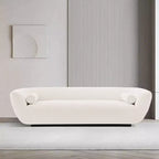 96.46 Ulka Canapé Contemporain en Tissu Bouclé avec Coussins - Manhattan Comfort