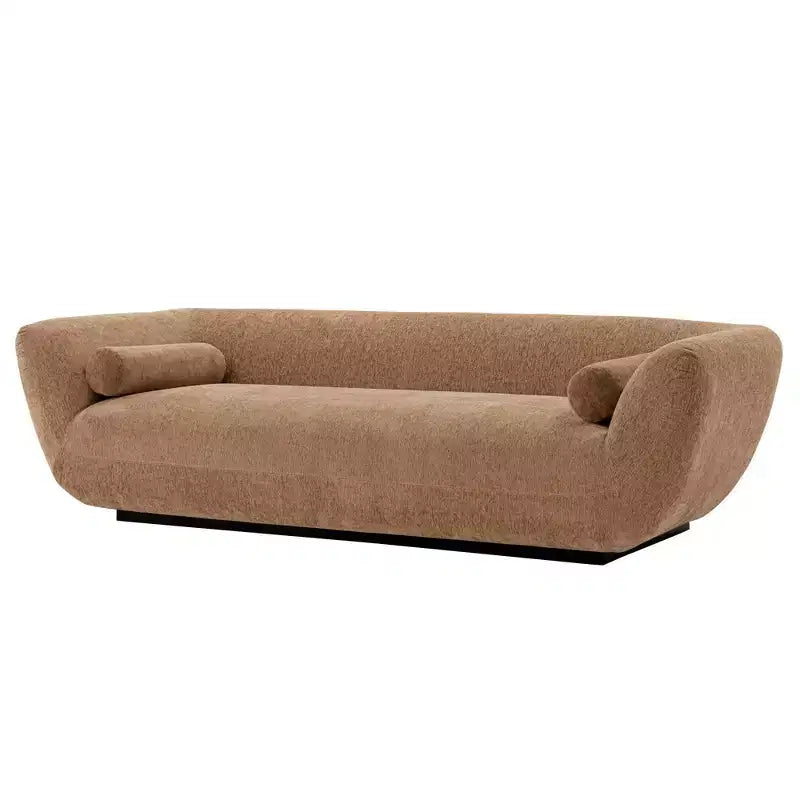 96.46 Ulka Canapé Contemporain en Tissu Bouclé avec Coussins - Manhattan Comfort