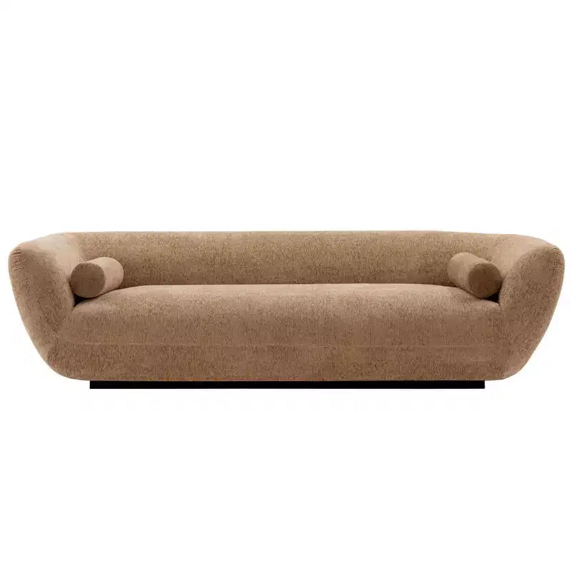 96.46 Ulka Canapé Contemporain en Tissu Bouclé avec Coussins - Manhattan Comfort