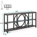 Lantine 70,9 pouces Table Console Extra Longue à 3 Niveaux