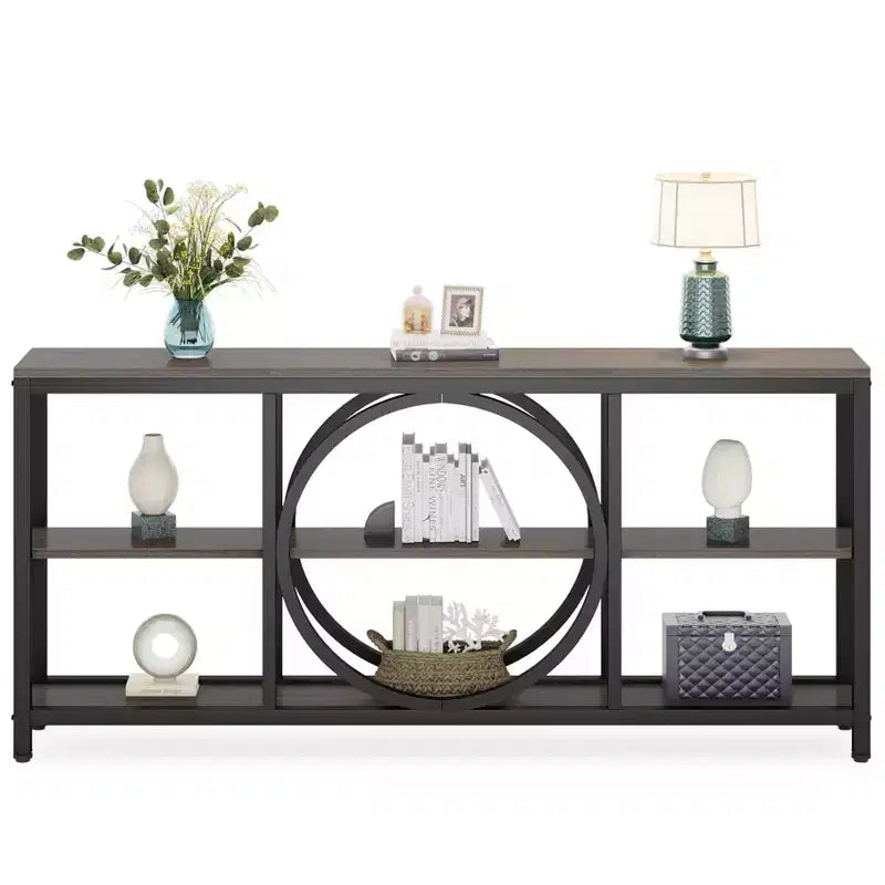 Lantine 70,9 pouces Table Console Extra Longue à 3 Niveaux