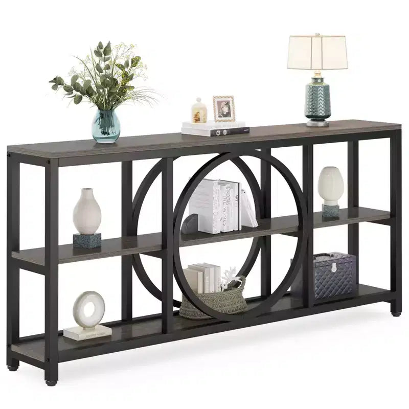 Lantine 70,9 pouces Table Console Extra Longue à 3 Niveaux