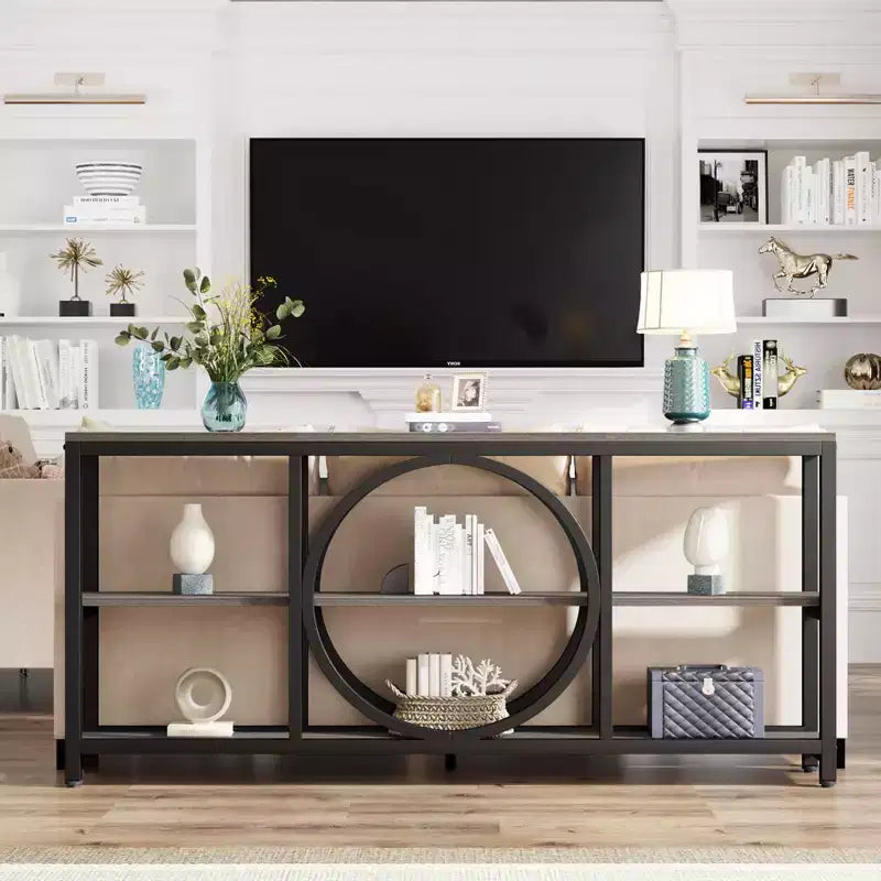 Lantine 70,9 pouces Table Console Extra Longue à 3 Niveaux