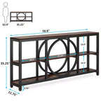 Lantine 70,9 pouces Table Console Extra Longue à 3 Niveaux
