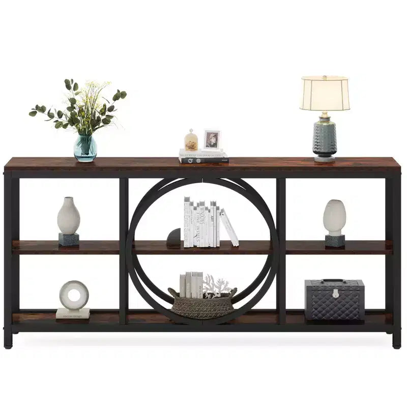 Lantine 70,9 pouces Table Console Extra Longue à 3 Niveaux