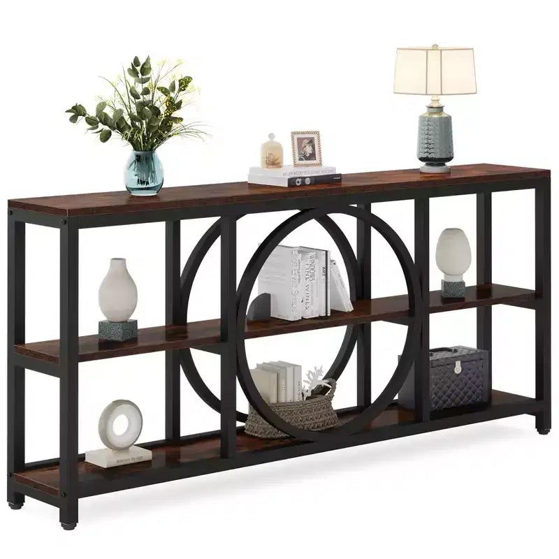 Lantine 70,9 pouces Table Console Extra Longue à 3 Niveaux