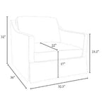Fauteuil pivotant rembourré Vivian Park - Threshold conçu avec Studio McGee