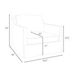 Fauteuil pivotant rembourré Vivian Park - Threshold conçu avec Studio McGee