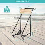 Support de moteur hors-bord Costway Chariot de transport de moteur robuste avec 4 roues lisses