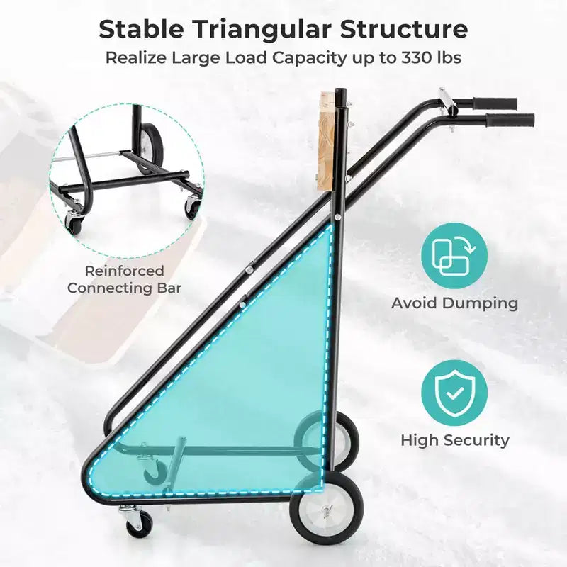 Support de moteur hors-bord Costway Chariot de transport de moteur robuste avec 4 roues lisses
