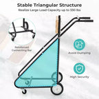 Support de moteur hors-bord Costway Chariot de transport de moteur robuste avec 4 roues lisses