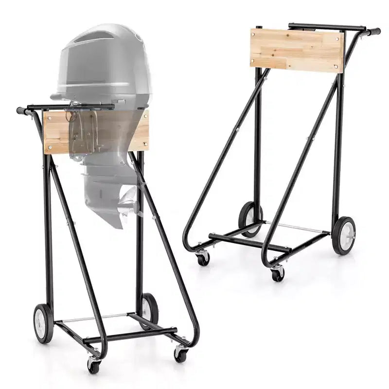 Support de moteur hors-bord Costway Chariot de transport de moteur robuste avec 4 roues lisses