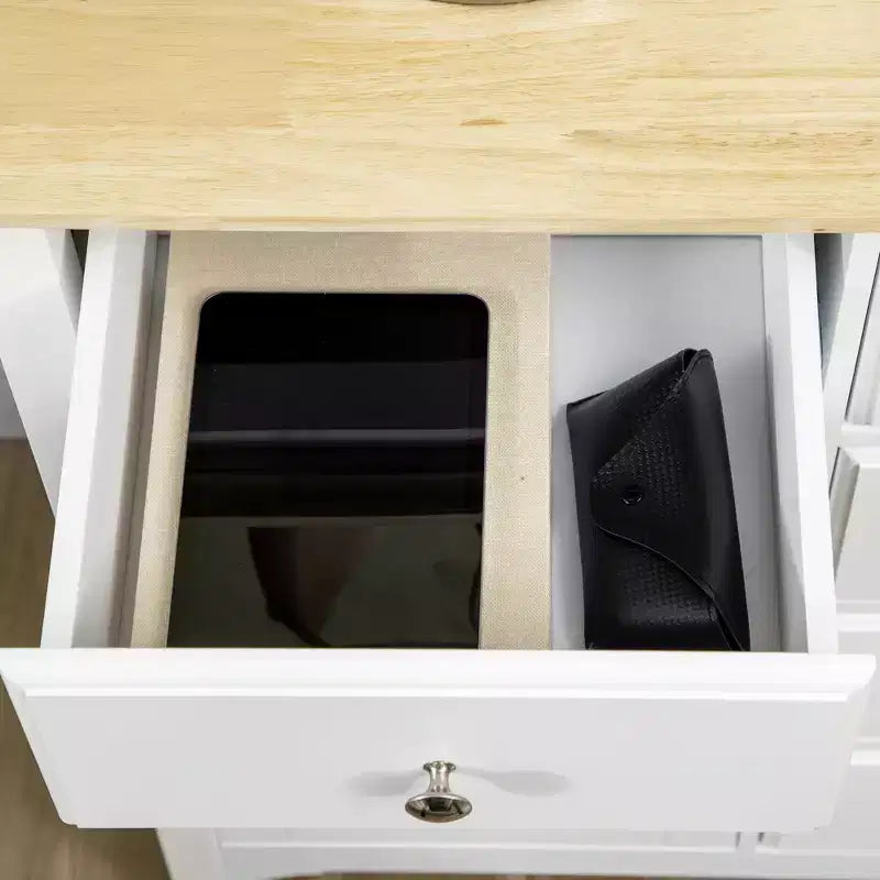 HOMCOM Buffet moderne avec tiroirs, meuble de rangement avec armoires, étagères réglables pour salon, cuisine