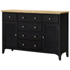 HOMCOM Buffet moderne avec tiroirs, meuble de rangement avec armoires, étagères réglables pour salon, cuisine
