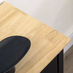 HOMCOM Buffet moderne avec tiroirs, meuble de rangement avec armoires, étagères réglables pour salon, cuisine