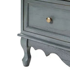 Ensemble de 2 commodes d'appoint traditionnelles Galatea de 81 cm en bois massif avec 3 tiroirs et station de charge | HULALA HOME
