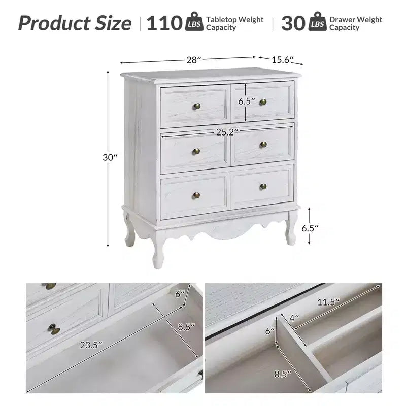 Ensemble de 2 commodes d'appoint traditionnelles Galatea de 81 cm en bois massif avec 3 tiroirs et station de charge | HULALA HOME