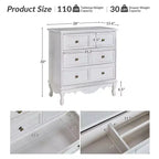 Ensemble de 2 commodes d'appoint traditionnelles Galatea de 81 cm en bois massif avec 3 tiroirs et station de charge | HULALA HOME
