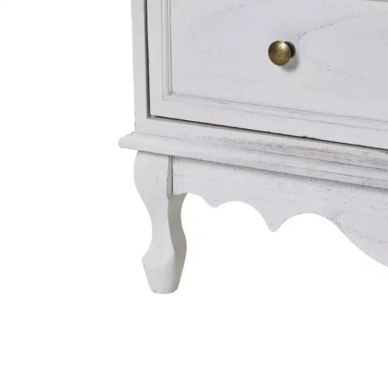 Ensemble de 2 commodes d'appoint traditionnelles Galatea de 81 cm en bois massif avec 3 tiroirs et station de charge | HULALA HOME