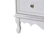 Ensemble de 2 commodes d'appoint traditionnelles Galatea de 81 cm en bois massif avec 3 tiroirs et station de charge | HULALA HOME
