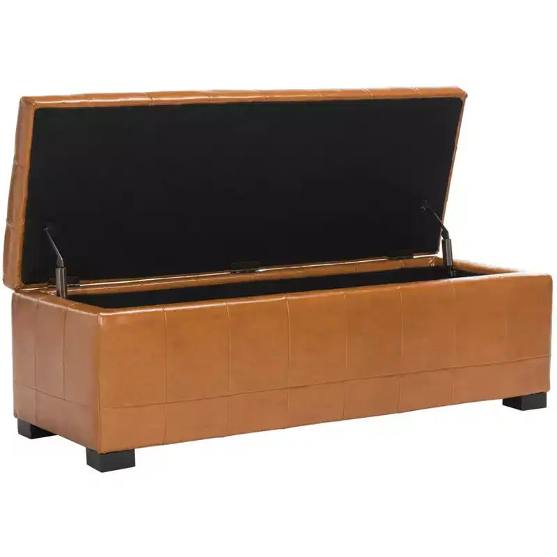 Grand pouf de rangement Manhattan - HUD4200 - Safavieh Couture