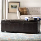 Grand pouf de rangement Manhattan - HUD4200 - Safavieh Couture