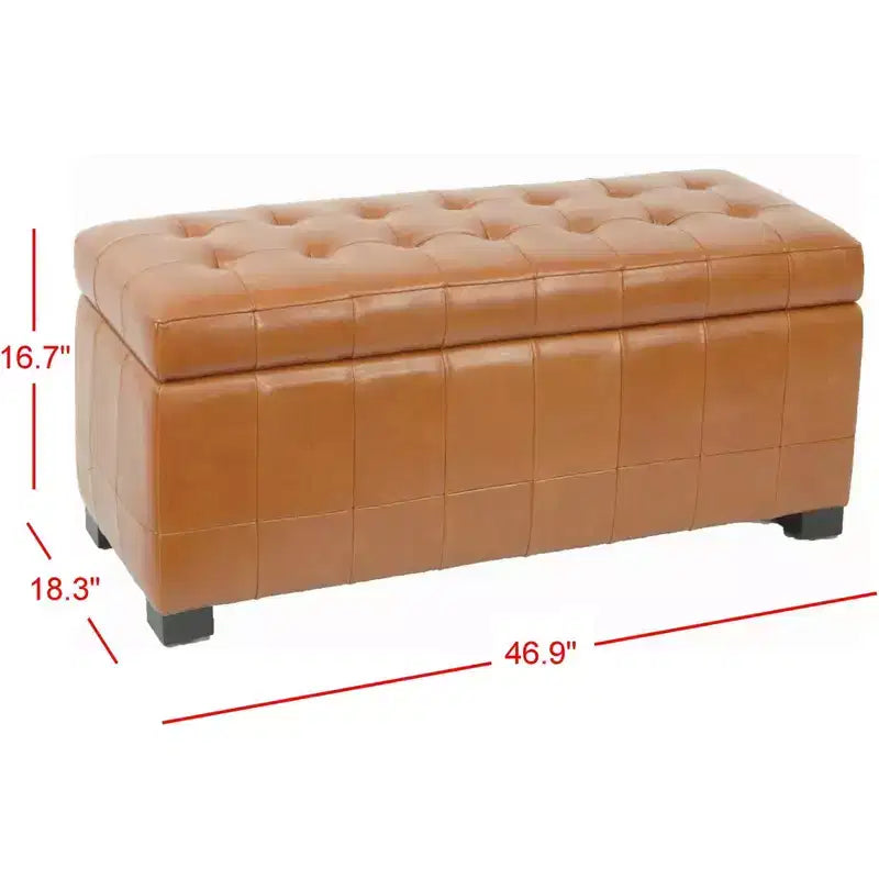 Grand pouf de rangement Manhattan - HUD4200 - Safavieh Couture