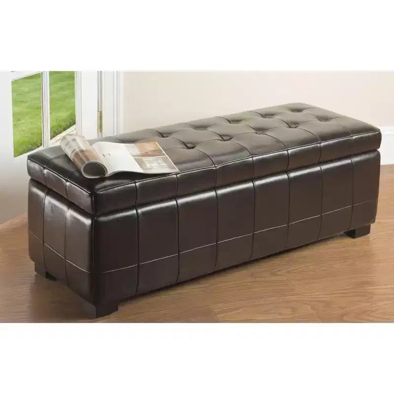 Grand pouf de rangement Manhattan - HUD4200 - Safavieh Couture