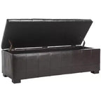 Grand pouf de rangement Manhattan - HUD4200 - Safavieh Couture