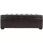 Grand pouf de rangement Manhattan - HUD4200 - Safavieh Couture
