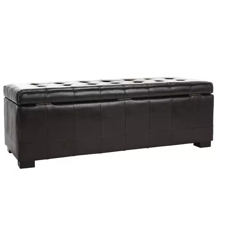 Grand pouf de rangement Manhattan - HUD4200 - Safavieh Couture