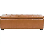 Grand pouf de rangement Manhattan - HUD4200 - Safavieh Couture