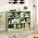 Bibliothèque ouverte Costway à 3 niveaux, étagère à 8 cubes, meuble de rangement et de présentation Chêne français Gris/Blanc/Jaune/Naturel/Bleu/Vert