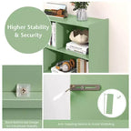 Bibliothèque ouverte Costway à 3 niveaux, étagère à 8 cubes, meuble de rangement et de présentation Chêne français Gris/Blanc/Jaune/Naturel/Bleu/Vert