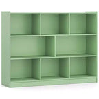 Bibliothèque ouverte Costway à 3 niveaux, étagère à 8 cubes, meuble de rangement et de présentation Chêne français Gris/Blanc/Jaune/Naturel/Bleu/Vert