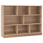 Bibliothèque ouverte Costway à 3 niveaux, étagère à 8 cubes, meuble de rangement et de présentation Chêne français Gris/Blanc/Jaune/Naturel/Bleu/Vert