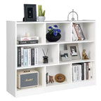 Bibliothèque ouverte Costway à 3 niveaux, étagère à 8 cubes, meuble de rangement et de présentation Chêne français Gris/Blanc/Jaune/Naturel/Bleu/Vert