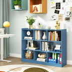 Bibliothèque ouverte Costway à 3 niveaux, étagère à 8 cubes, meuble de rangement et de présentation Chêne français Gris/Blanc/Jaune/Naturel/Bleu/Vert